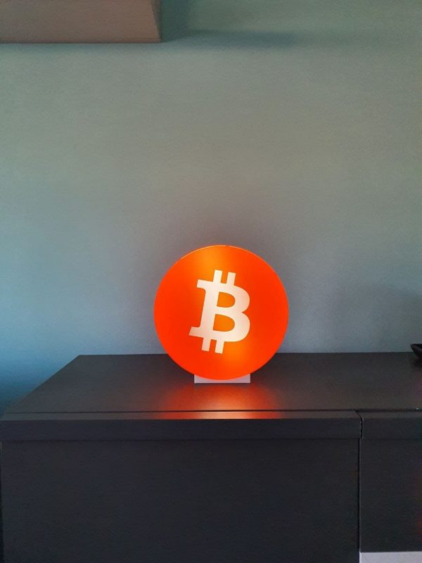Lámpara 3D bitcoin